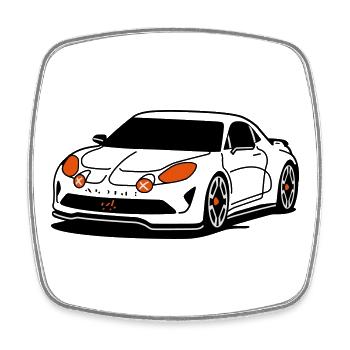 Alpine A110 Celebration (2015) [v1] - Magnet carré - blanc - Devant