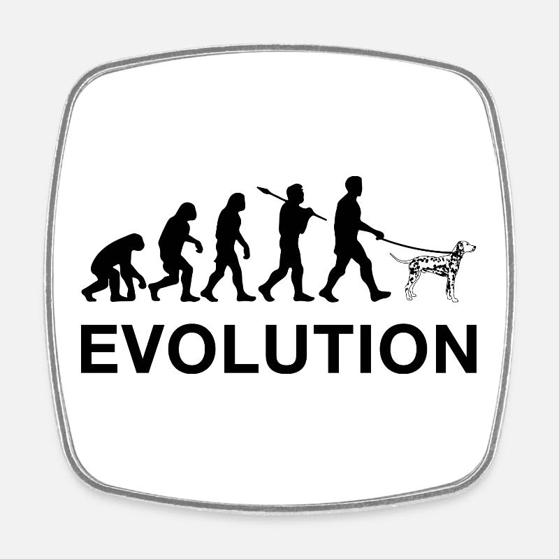 Evolution - Square fridge magnet - white