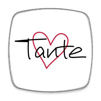 Tante Herz Geschenk Liebe Patentante - Viereckiger Kühlschrankmagnet - Weiß - Vorne