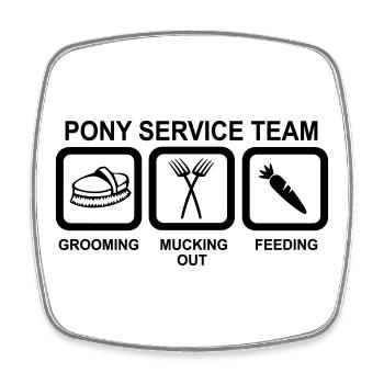 6061912 127024060 Pony - Magnet carré - blanc - Devant
