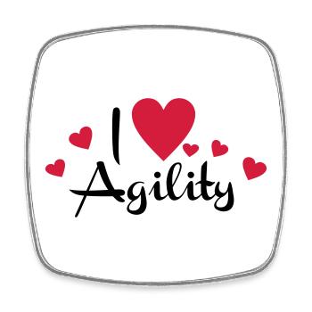 2541614 15923905 agility - Square fridge magnet - white - Front
