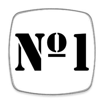 2541614 15062640 no1 - Magnet carré - blanc - Devant