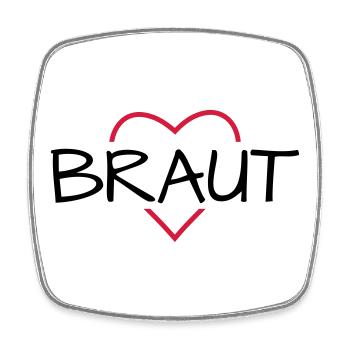 Braut Herz JunggesellinnenabschiedHochzeit - Viereckiger Kühlschrankmagnet - Weiß - Vorne