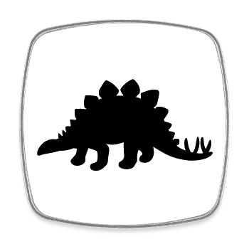 Stegosaurus Dinosaur - Square fridge magnet - white - Front