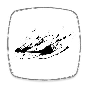 Paint splash image # - Square fridge magnet - white - Front