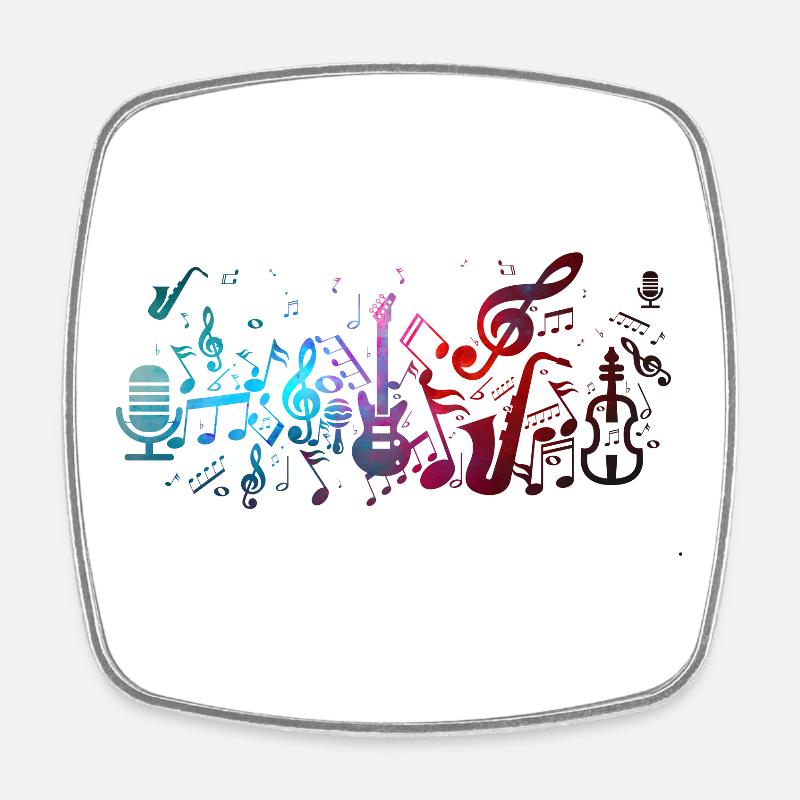 Music - Magnet carré - blanc