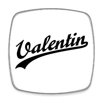 Valentin - Viereckiger Kühlschrankmagnet - Weiß - Vorne