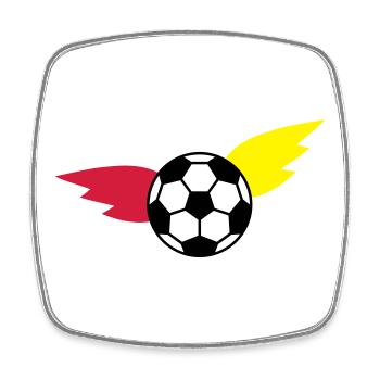 Soccer Flying Ball Flag Championship - Square fridge magnet - white - Front
