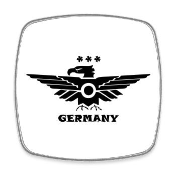 Adler Germany Germany black black - Square fridge magnet - white - Front