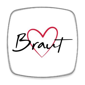 Braut Herz Junggesellinnenabschied - Viereckiger Kühlschrankmagnet - Weiß - Vorne