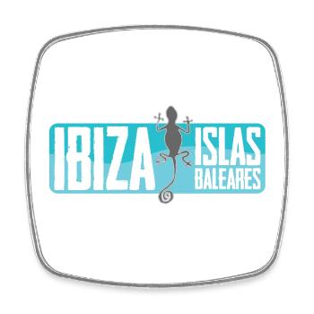 Ibiza Insel Vektor Design - Viereckiger Kühlschrankmagnet - Weiß - Vorne