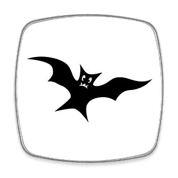 Bat - Square fridge magnet - white - Front