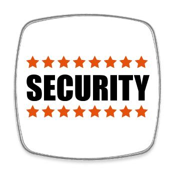 Security - Square fridge magnet - white - Front