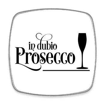 Prosecco - Square fridge magnet - white - Front