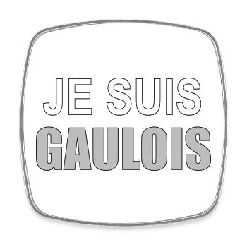 I AM A GAUL - Square fridge magnet - white - Front