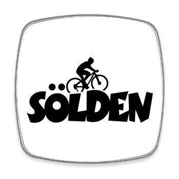 Sölden Biker - Square fridge magnet - white - Front