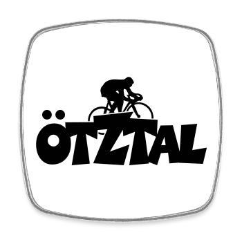 Ötztal Fahrrad - Viereckiger Kühlschrankmagnet - Weiß - Vorne