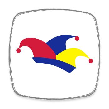 carnival - Square fridge magnet - white - Front