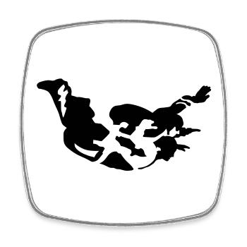 tandem_2 - Square fridge magnet - white - Front