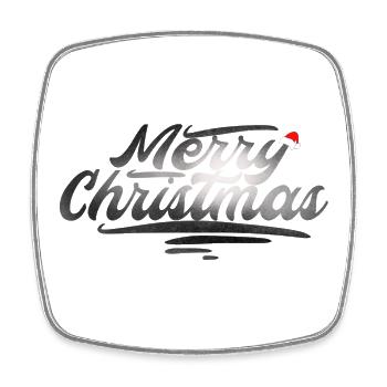 Tendance des cadeaux de Noël - Magnet carré - blanc - Devant