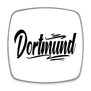 Dortmund - Viereckiger Kühlschrankmagnet - Weiß - Vorne
