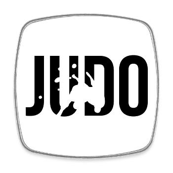 judo - Square fridge magnet - white - Front