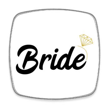 Bride Braut T-Shirt I Junggesellinnenabschied JGA - Viereckiger Kühlschrankmagnet - Weiß - Vorne