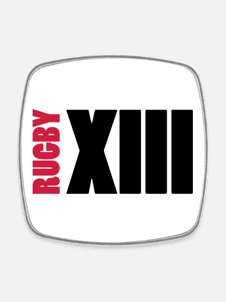 RUBGY XIII - Magnet carré - blanc