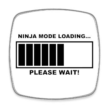 Ninja-Modus wird geladen, bitte haben Sie Geduld.b. # - Viereckiger Kühlschrankmagnet - Weiß - Vorne