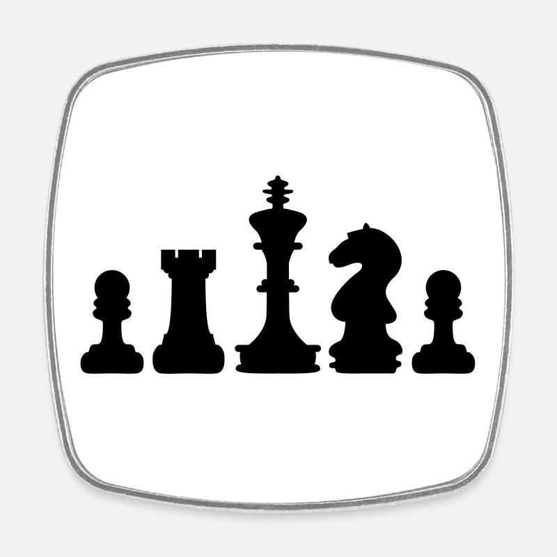 Schach - Viereckiger Kühlschrankmagnet - Weiß