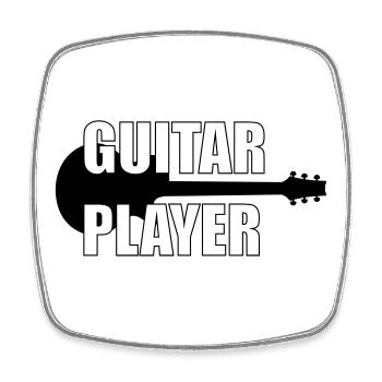 Guitar Player ! - Viereckiger Kühlschrankmagnet - Weiß - Vorne