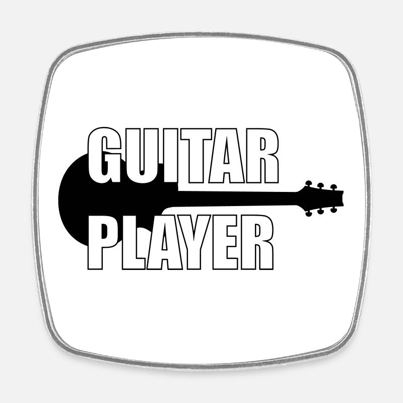 Guitar Player ! - Magnet carré - blanc