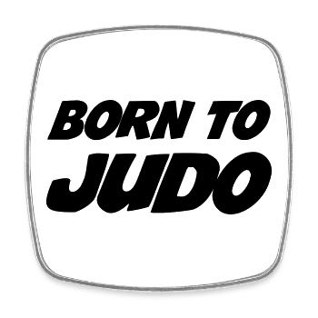 Judo - Judoka - Sport - Fight - Fighter - Strong - Square fridge magnet - white - Front