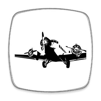 Junkers Ju-52 - Viereckiger Kühlschrankmagnet - Weiß - Vorne