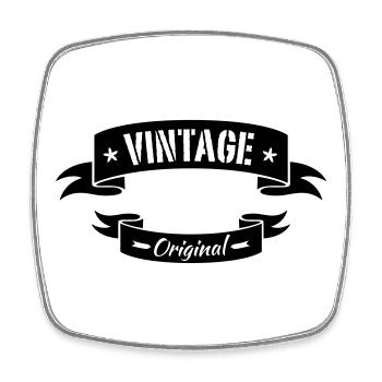 vintage - Square fridge magnet - white - Front