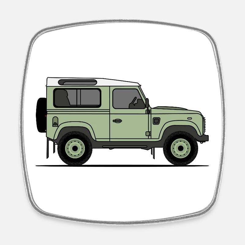 Defender 90 - Magnet carré - blanc