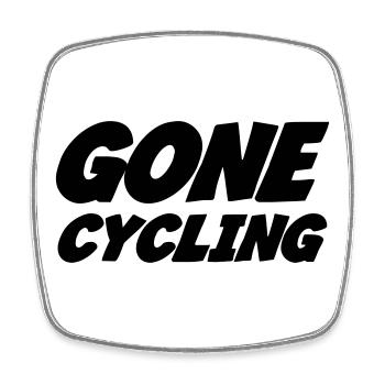 Cyclisme / Cycliste / Vélo / VTT / BMX - Magnet carré - blanc - Devant