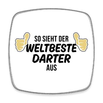 der weltbeste darter - Viereckiger Kühlschrankmagnet - Weiß - Vorne