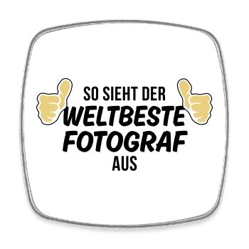 der weltbeste fotograf - Viereckiger Kühlschrankmagnet - Weiß - Vorne