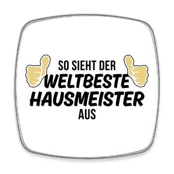 der weltbeste hausmeister - Viereckiger Kühlschrankmagnet - Weiß - Vorne
