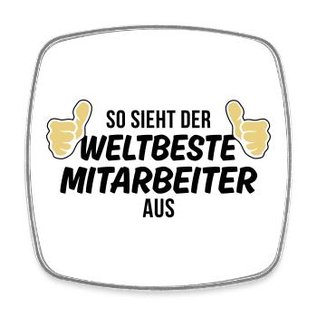der weltbeste mitarbeiter - Viereckiger Kühlschrankmagnet - Weiß - Vorne