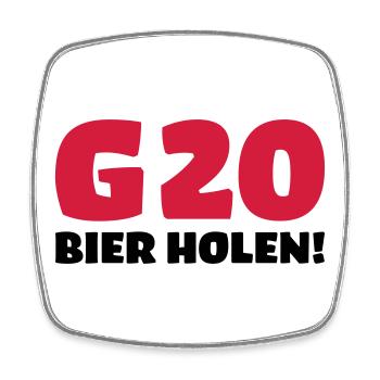 Bier holen Humor - Viereckiger Kühlschrankmagnet - Weiß - Vorne