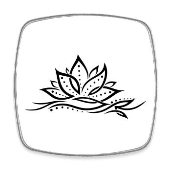 Lotus lotus flower lotus flower yoga - Square fridge magnet - white - Front