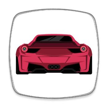 rocket bunny liberty walk super car car car speed - Square fridge magnet - white - Front