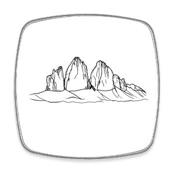 Drei Zinnen, Sexten Dolomites, mountains, mountaineering - Square fridge magnet - white - Front