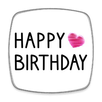 ALLES GUTE ZUM GEBURTSTAG ALLES GUTE ZUM GEBURTSTAG. JAHRESTAG. - Viereckiger Kühlschrankmagnet - Weiß - Vorne