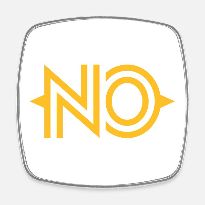 NO - Magnet carré - blanc