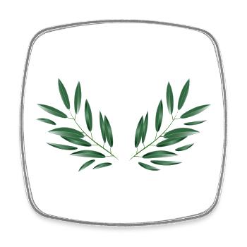 Olive branches symbol of peace and hope - Square fridge magnet - white - Front