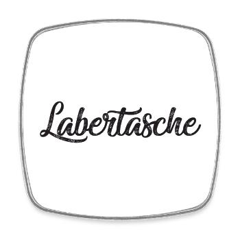Labertasche - Viereckiger Kühlschrankmagnet - Weiß - Vorne
