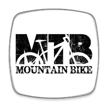 VTT-VTT - Magnet carré - blanc - Devant